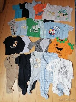 Trička a pyžamka pro kluka, velikost 62-68