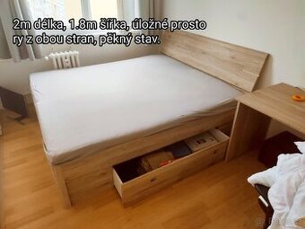 Velká postel, úložný prostor