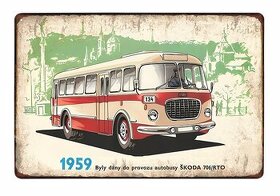 cedule plechová - autobus Škoda 706 RTO - 1