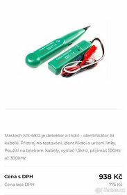 Vyhledávač kabelů MS6812 (Prozváněčka) - 1