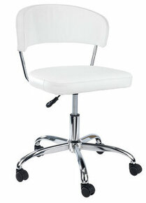 Dvě bílé kancelářské židle Snedsted a posilovací židlička - 1