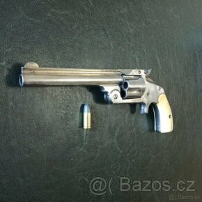 Revolver Smith Wesson 38SW SA s 5" hlavní a bufallo střenkam
