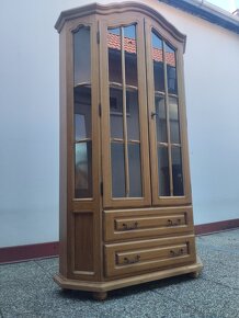Rustikální vitrína 1ks nebo 2 ks, masív, skříň