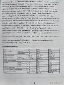 4 paprskový obraceč a shrnovač