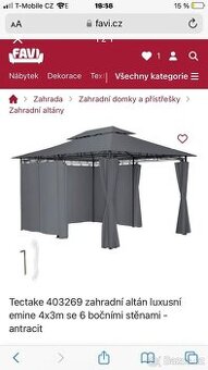 Plachta na altán, náhradní plachta na altány,