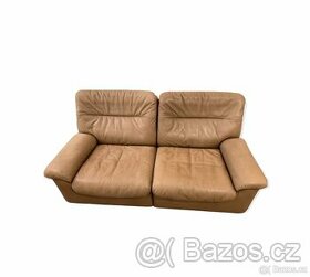 DE SEDE  model DS 66 dvoumístná kožená sofa a křeslo 21% DPH