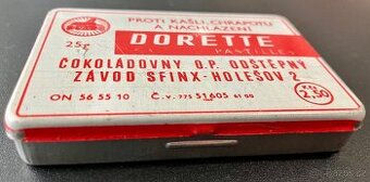 Retro plechová krabička DORETTE PASTILLES Československo