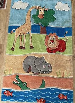 Dětský koberec zvířátka 160 x 100 cm