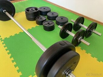 Sada nakládacích činek FitnessLine 75 kg - 1