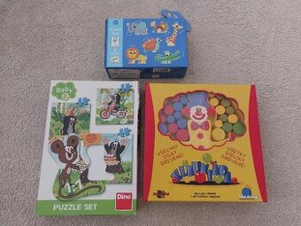 Puzzle Krtek, puzzle Djeco, Houpací klaun