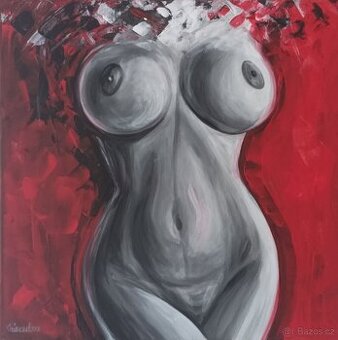 Obraz 50x50, akt, DOPRAVA ZDARMA
