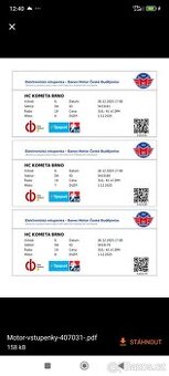 Prodej vstupenek na zápas Motor ČB vs Kometa Brno