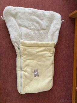 Dětský zimní fusak do kočárku, žlutý