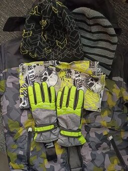 Zimni bunda,čepice, rukavice, nákrčník