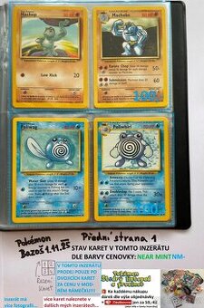Kusové Pokémon VINTAGE karty (KARTY STARÉ PŘES 25LET)(2)