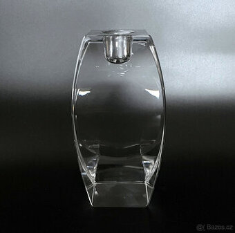 Křišťálový tvarovaný svícen 15 cm, váha 760g