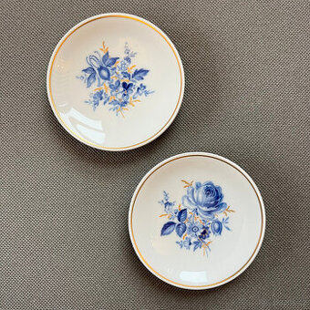 Míšeň Meissen 2x závěsný talířek Aqualinta 11.5 cm