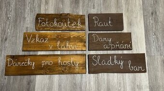 Svatební dekorace prkýnka