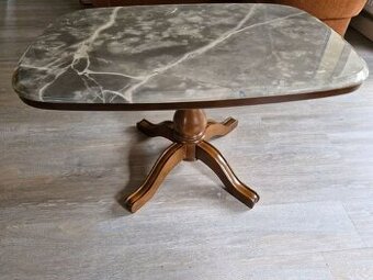 Konferenční stůl - mramor a masivní dřevo