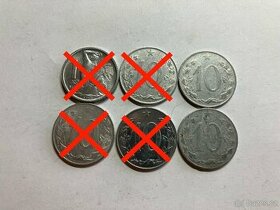 Československo mince - vzácnejšie ročníky