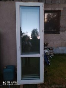 Balkonové dveře, plastové,bílá barva - 1