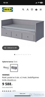Hemnes postel seda vcetne 2 matraci a rostu