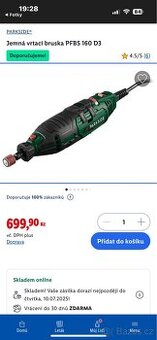 jemná vrtací bruska Parkside PFBS 160 B2