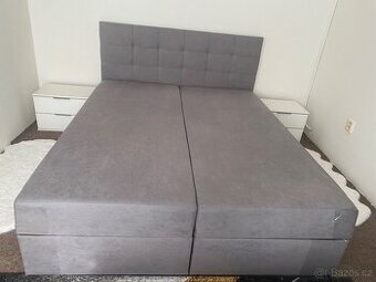 Boxspring postel 160×200 + 2 úložné prostory