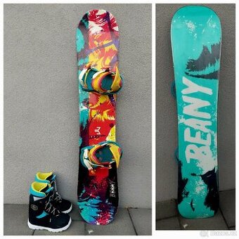 Snowboard BEANY ACTION včetně vázání, 133 cm + boty