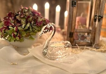 Labuť Vintage Dóza skleněná, 70. léta