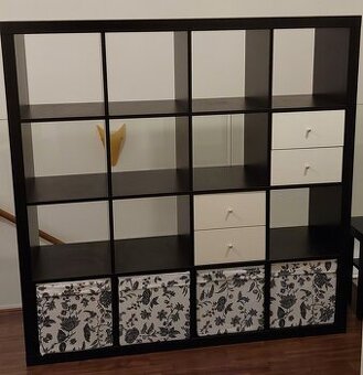 Kallax černý 4x4 s boxy