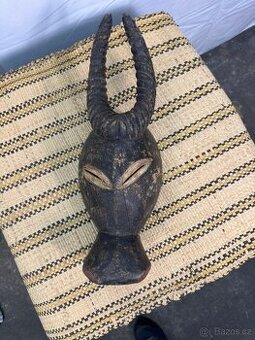 Africká rituální maska s rohy (603047)