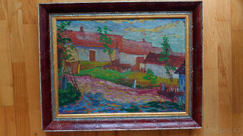 Obraz Quido Roman Kocián - Na návsi