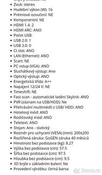 Smart televize Gogen 43 palců