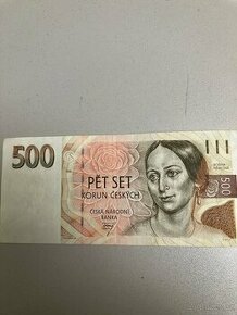 Vzácná 500 Kč série A z roku 1993 ve velmi dobrém stavu