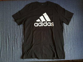 Černé triko Adidas Essentials Single Jersey Big Logo - L