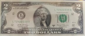 Bankovka USA 2.DOLAR 2017 A (UNC)