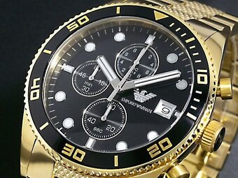 Pánské hodinky Armani Gold Stainless