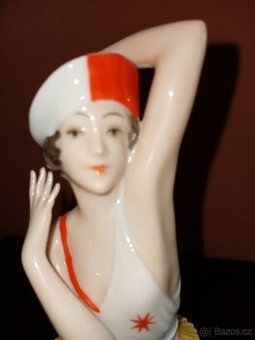 Rarita Porcelánová Tanečnice z.n. ROSENTHAL- ART-DECO 22cm T