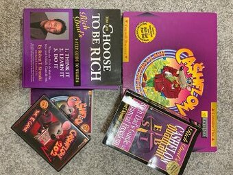 Robert Kiyosaki sada - desková hra Cashflow, knihy, PC hry