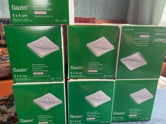 Sterilní čtverce 5x5cm po 100kusech x6 krabic/za 120Kč vše/ - 1