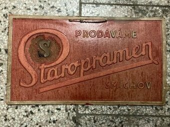 Stará cedule STAROPRAMEN SMÍCHOV - 1