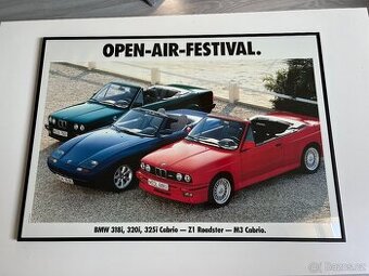 ORIGINÁL BMW plakát v rámu A1 BMW E30 CABRIO A Z1