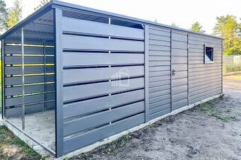 Zahradní domek 4,5x2,5m + přístřešek 2m - dveře - Okno