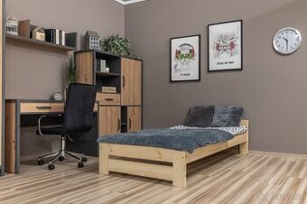 20ks borovicová postel 80 x 200 cm 90x200