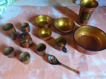 Retro dřevěný set USSR