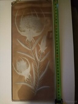 Starý obraz -broušené sklo