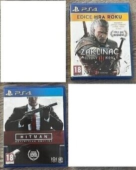 PS4/PS5 hry - Zaklínač 3 a HITMAN