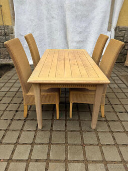 Jídelní stůl dřevěný světle hnědý 88x160, výška 75 cm