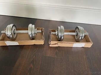 Set jednoručních nakládacích činek 2x 10 kg
